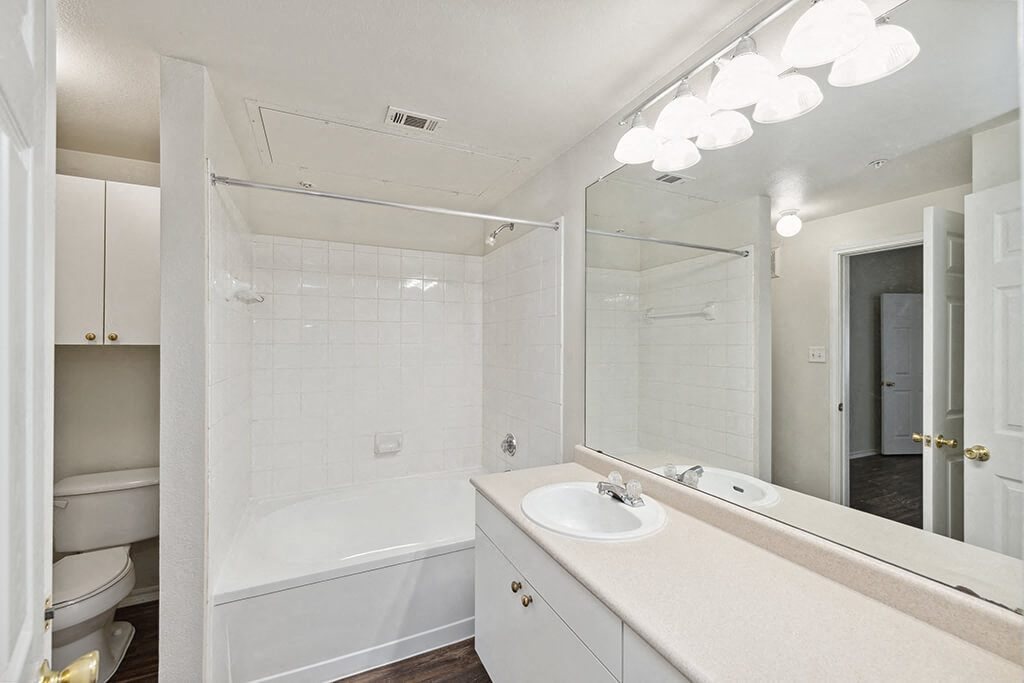 Bathroom at Tivoli apartments in Dallas TX